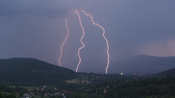 Bouřky na Trojmezí v prvních dnech června